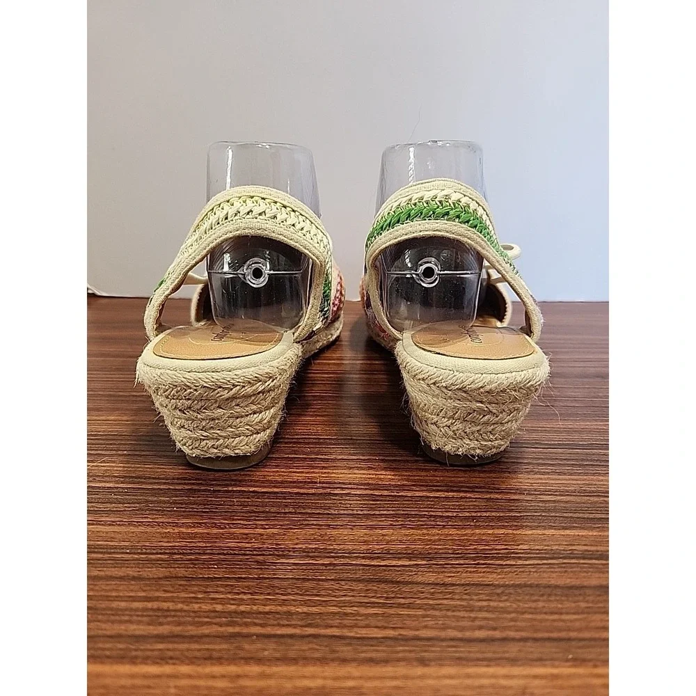ComfortView‎ Espadrilles Sz 9WW Clea Espadrille Synthetic Jute Rainbow Shoes
